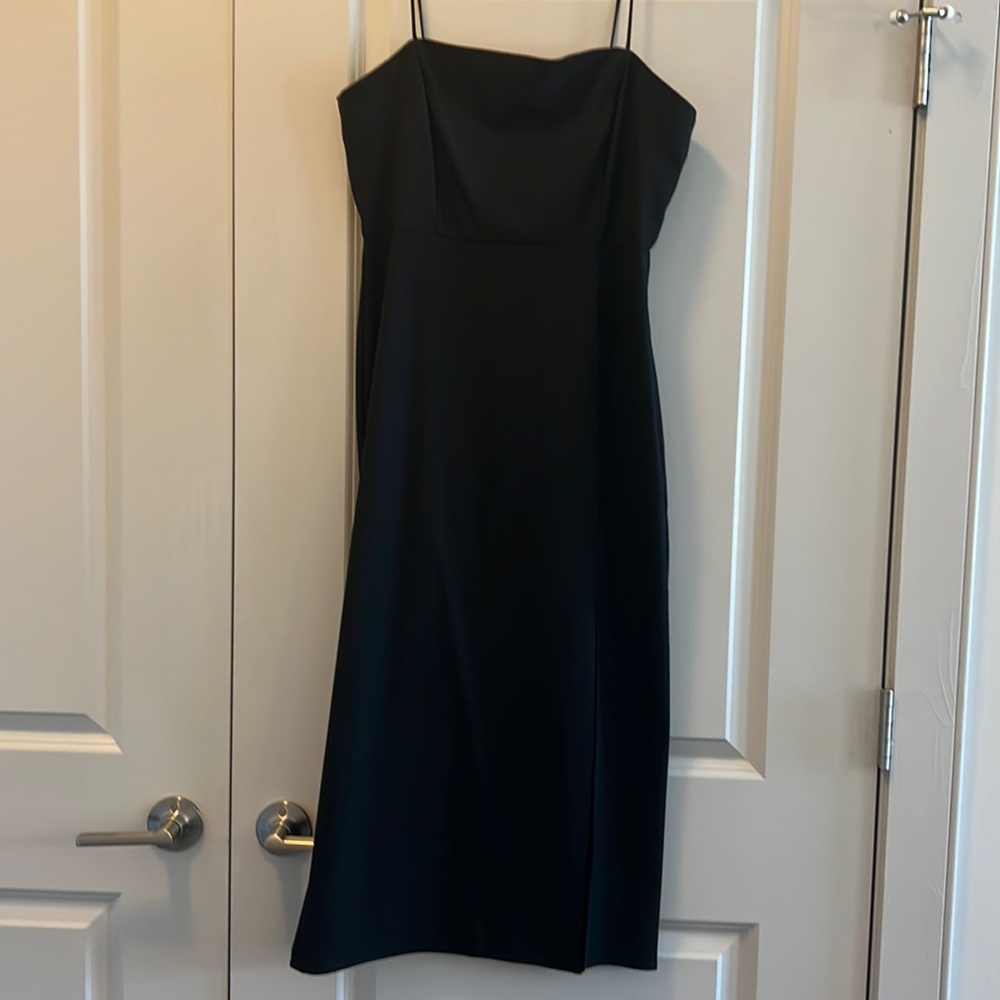 Zara black dress with slit